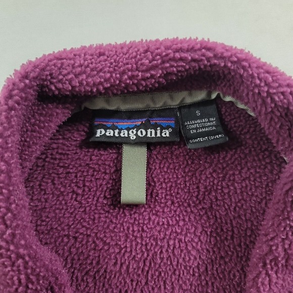 Patagonia Snap-T Fuzzy Fleece Pullover Womens Small Purple Sweater Jacket - Picture 8 of 14